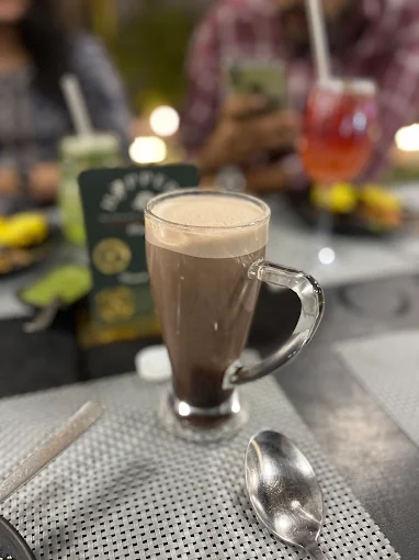 Hot beverage served at Hoppers